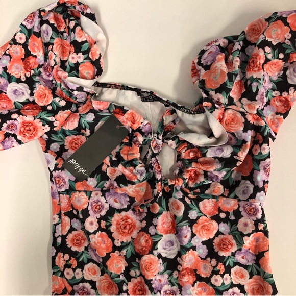 Nasty Gal We've Gotta Grow Floral Mini Dress Size 8 - Picture 7 of 10